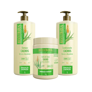 Kit Cachos (1l/kg) Shampoo, Condicionador E Banho De Creme