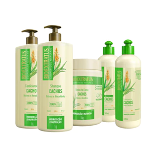 Kit Cachos (1l/kg) Shampoo, Condicionador, Banho de Creme, Gelatina E Finalizador