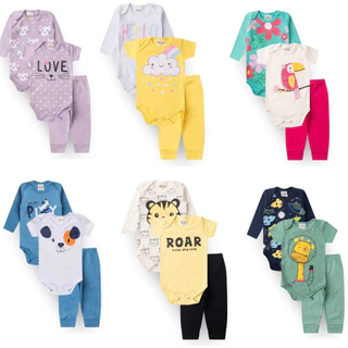 kit 15 peças body bebê manga curta longa calça menino masculino menina feminino masculino P ao GG estampadas Sortidas em Oferta na Shopee