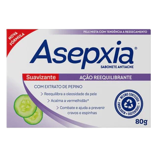 Asepxia Sabonete Suavizante Cremoso 80g em Oferta na Shopee