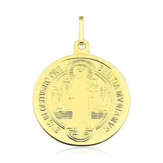 Pingente de Ouro 18k São bento com 11mm em Oferta na Shopee
