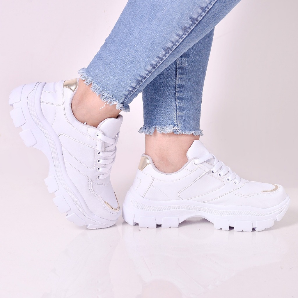 Tênis Feminino Tenis Chunky Com Vestido Tenis Chunky Plataforma Cm
