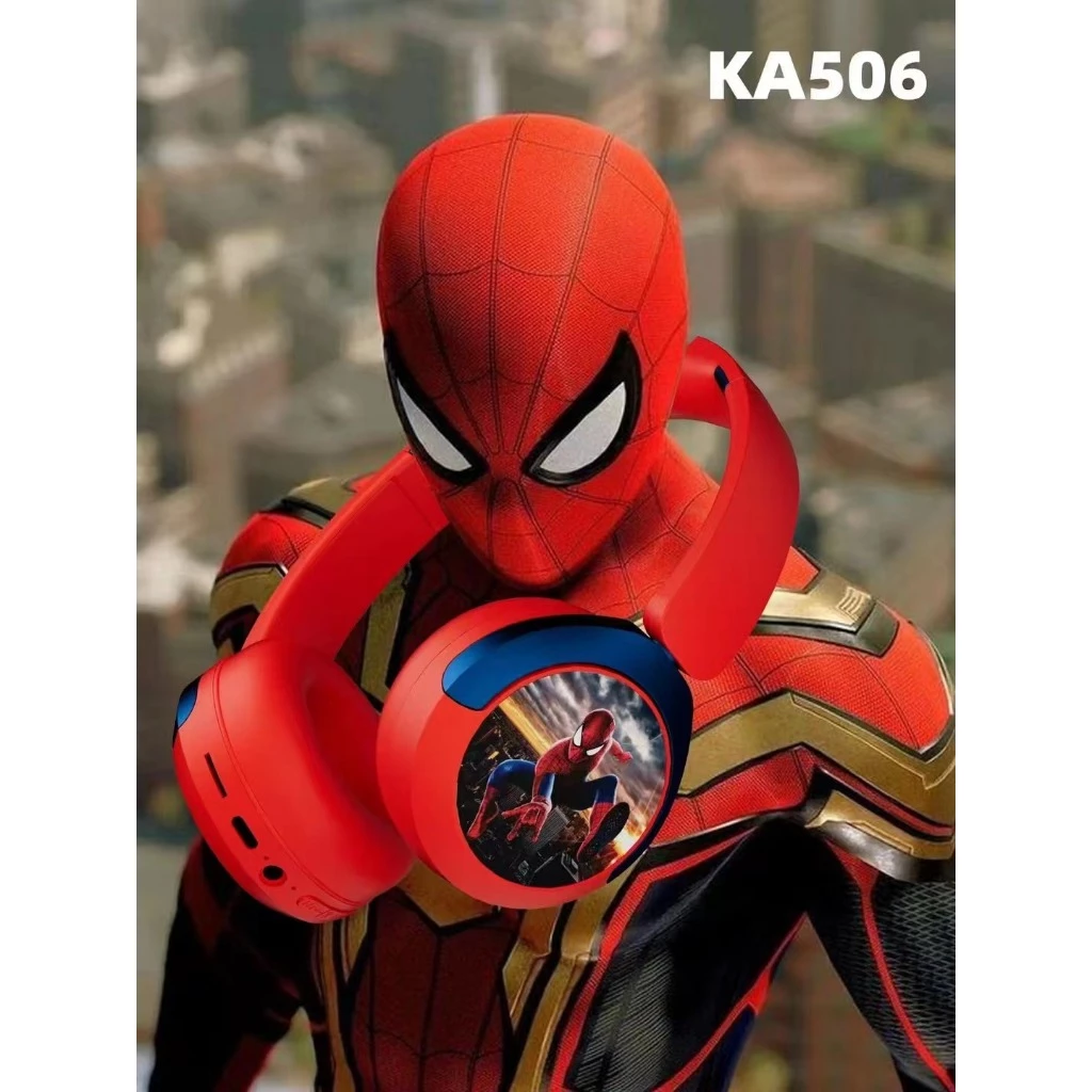 Fone De Ouvido Sem Fio Bluetooth homem aranha KA506 e victory F520 Cartão De Memória FM