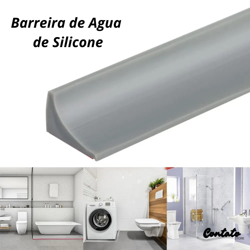 Soleira De Silicone Barreira De Água Pia, Box, Balcão, 1.00m