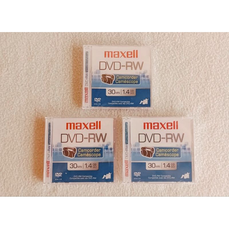 3 Dvd - RW Virgens Para Câmeras Camcorder Camescope Maxell | Shopee Brasil