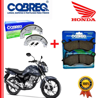 Pastilha de Freio + Patins de Freio Titan Fan Start 160 Original Cobreq  2018 até 2024 em Oferta na Shopee