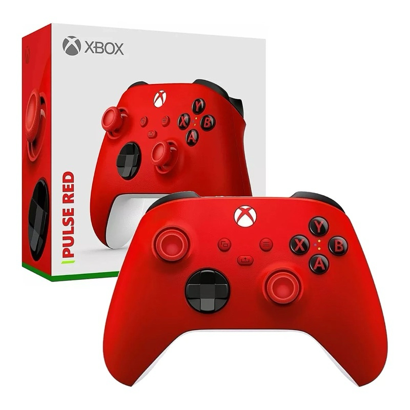 Controle Xbox Series Sem Fio Original (X Pulse Red e X/S Carbon Black)