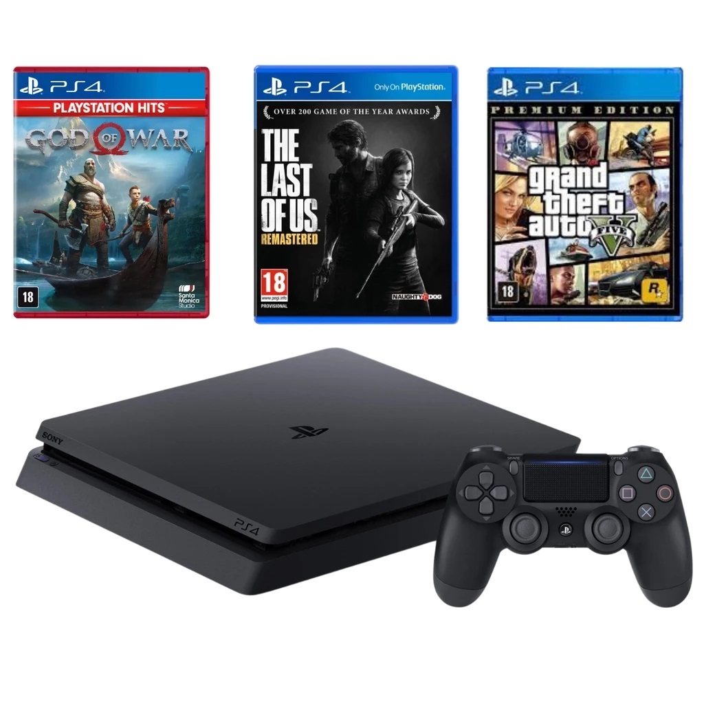 Ps4 Playstation 4 Novo 500GB + 1 Controle Original + GTA V