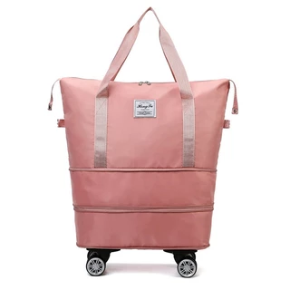 Bolsa De Viagem Multifuncional Dobrável De Grande Capacidade Impermeável com Rodinha,tamanho G, com 3 ziper em Oferta na Shopee