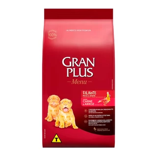 Ração GranPlus Menu Cães Filhotes Porte Médio e Grande Carne e Arroz 3kg