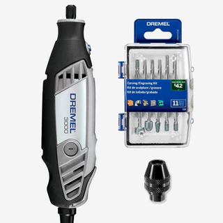 Micro Retífica Com Acessórios E Mandril 3000 Dremel