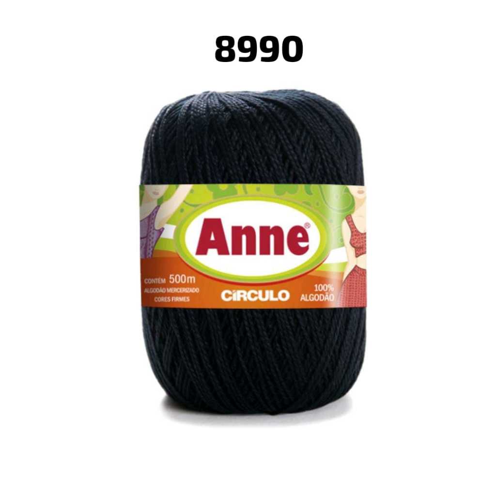 Linha Anne Circulo 500m - KIT 2 UND - 100% Algodão Mercerizado - Tricô ...
