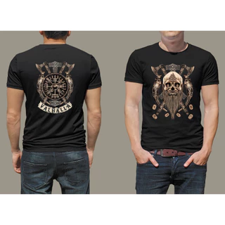 Camiseta Vikings Guerreiros Valhalla Frente e Costa