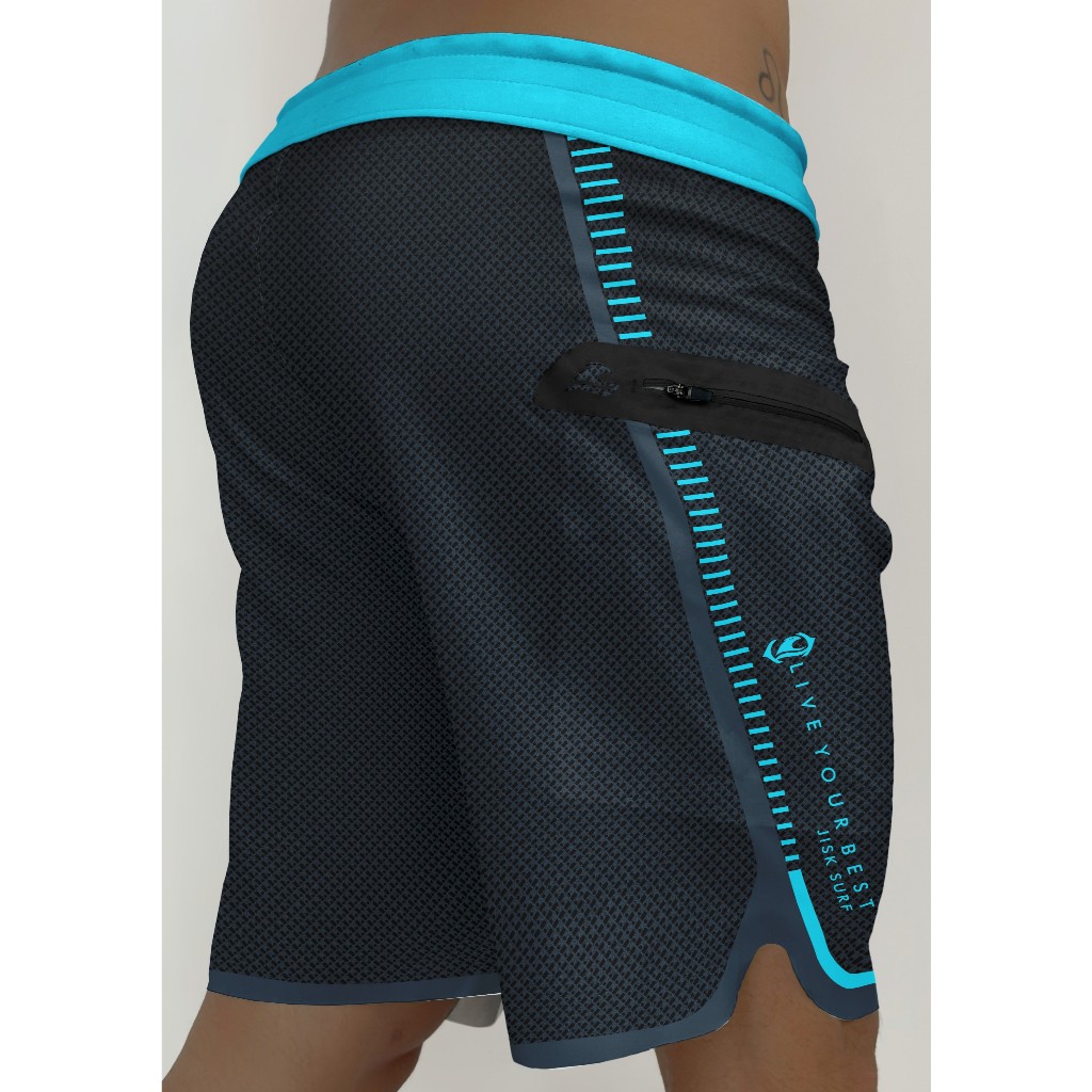 BOARDSHORT JISK - BERMUDA TACTEL SURF COM ELASTANO