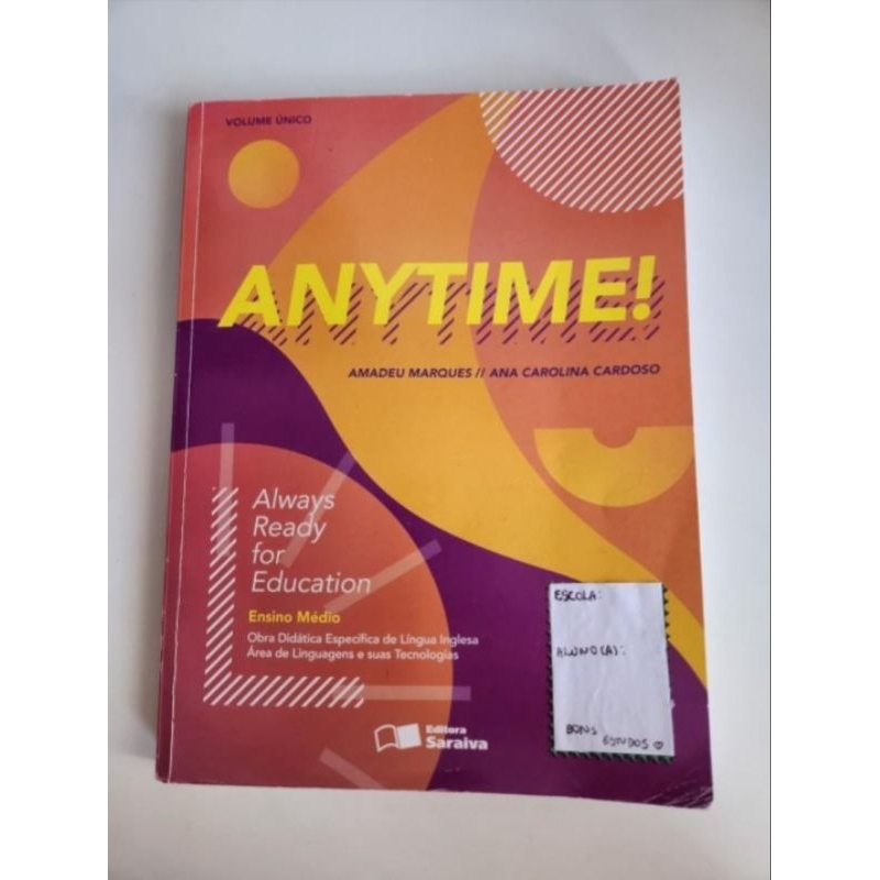 Anytime! Always ready for education, livro de inglês | Shopee Brasil