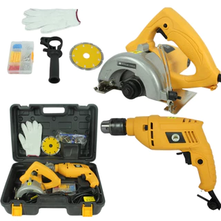 KIT Furadeira Reversível 860W e Serra Mármore Corta Piso 1300W Similar a Makita Multifunções em Oferta na Shopee