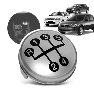 Emblema Lente Tampa Manopla Bola Câmbio 5 Marchas Corsa Wind/Classic/Sedan Celta Prisma Top em Oferta na Shopee