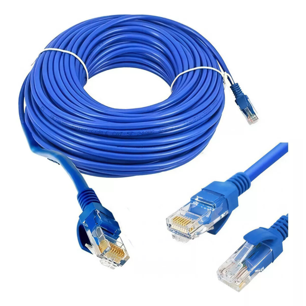 Cabo De Rede 30 Metros Lan Internet Crimpado Rj45 Cat5e Azul | Shopee ...