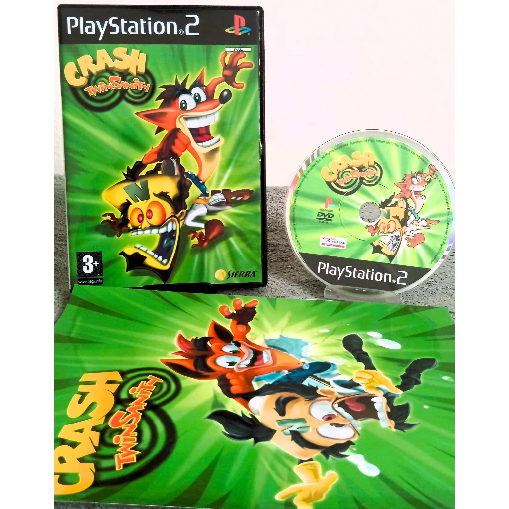 Jogo Crash Twinsanity em português PT-BR para Play 2 Mídia Física