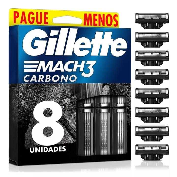 carga Gilete Mach 3 Regular Leve 8 Pague 6 | Shopee Brasil