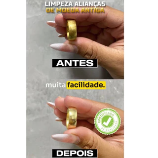 Pasta de polir joias 100% moeda antiga, ouro e prata - ideal para alianças e aneis brilho intenso