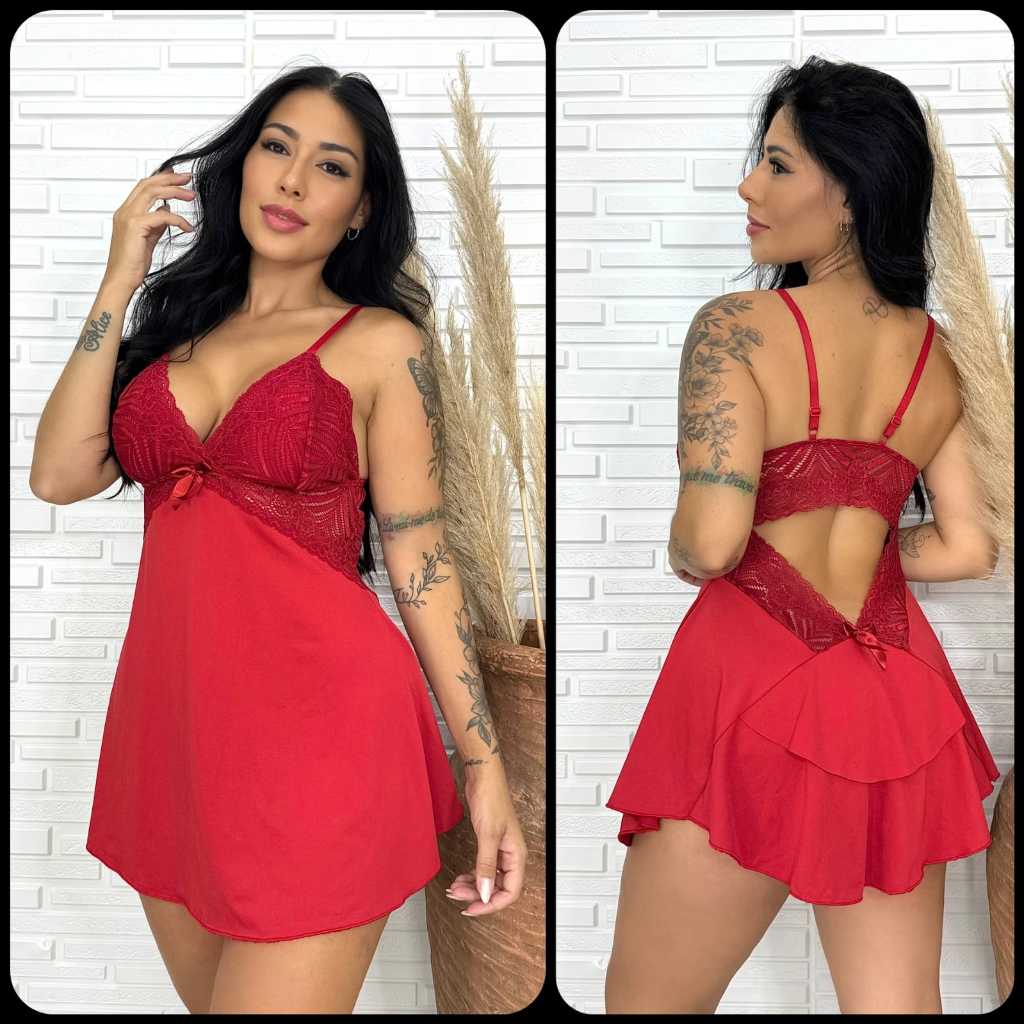 Camisola Feminina Carol Sem bojo Linha Noite Sex Microfibra  