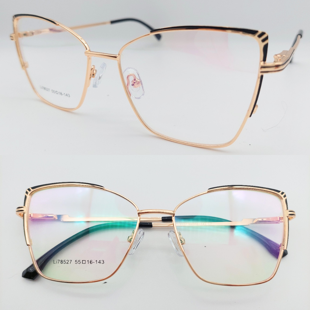 Óculos De grau Armação Feminino Aro Completo Metal Moda | Shopee Brasil