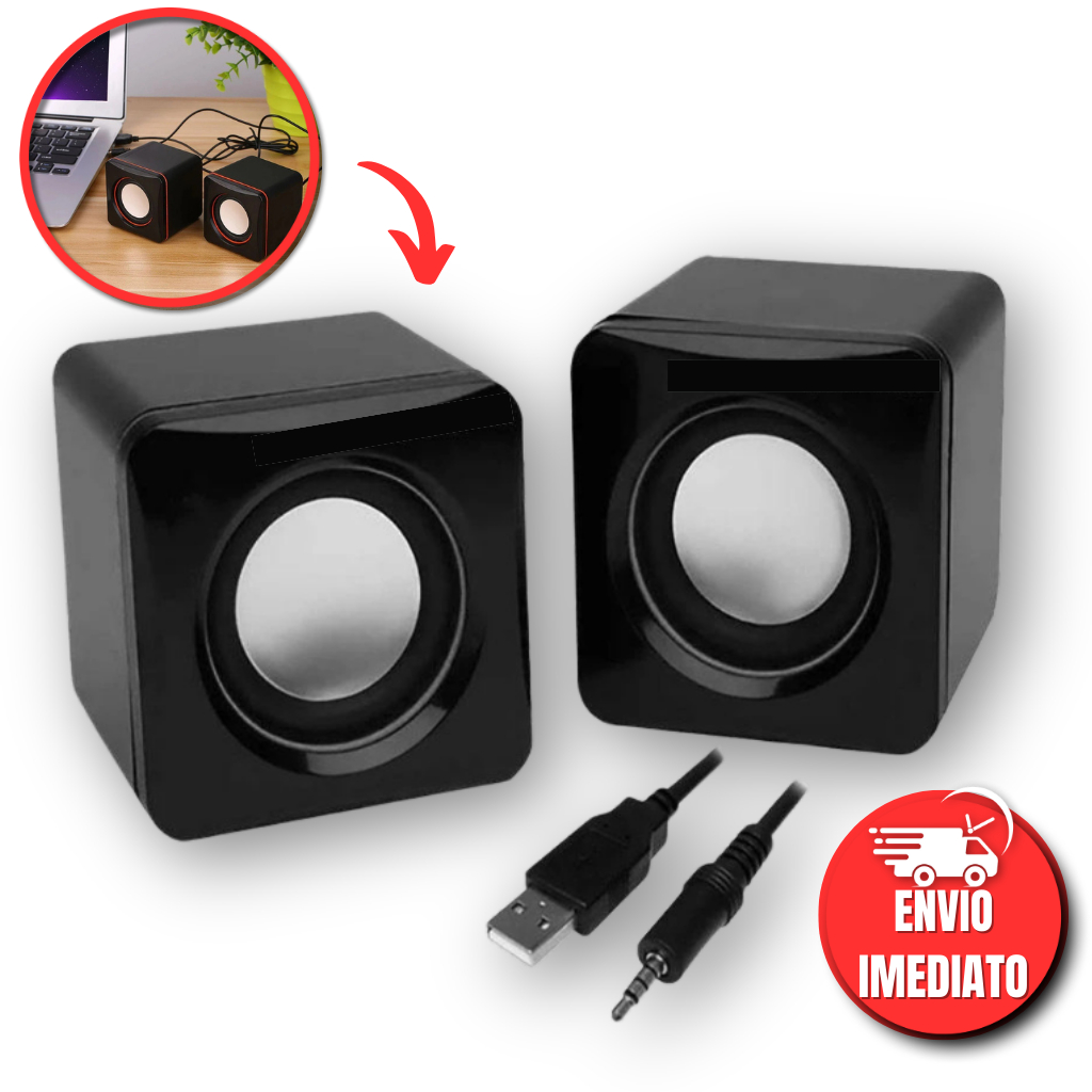 Caixa de Som Para Computador Duplo Alt Falante USB Notbook