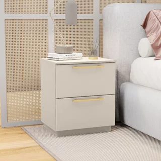 Mesa De Cabeceira Compacta Lateral Dubai COR: FENDI Mdp 58x50x40 Cm