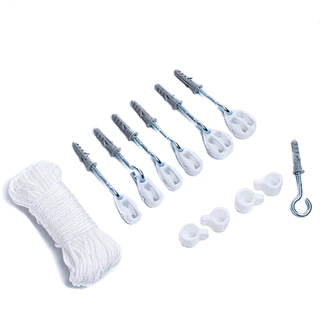 Varal De Teto Kit Com Corda De Algodão 15m Trifixi em Oferta na Shopee