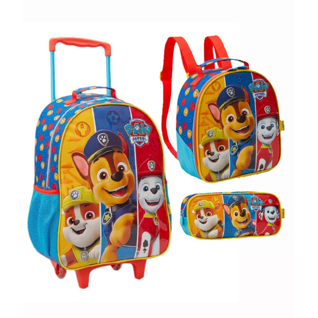 Mochila Paw Patrol Kit Rodinha Patrulha Canina Xeryus Original Shopee