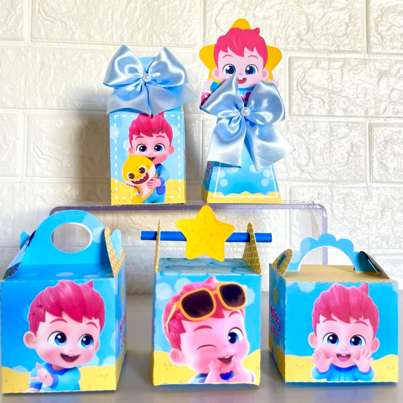 Kit Personalizados para Festa Tema Bebefinn Azul Caixinha Lembrancinha ...