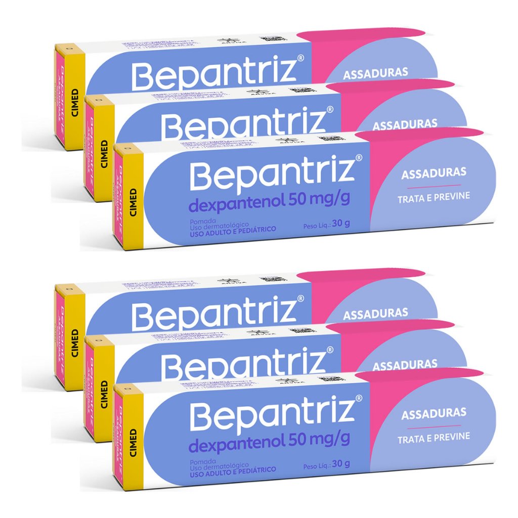 Kit 6 unidades Bepantriz Pomada 30g