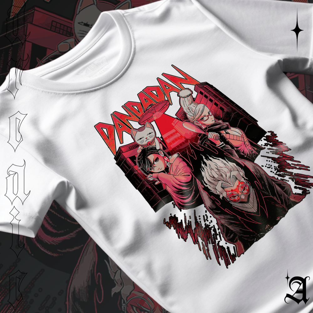 Camiseta Basica Algodao Poderes Velha Turbo Personagens Dandadan Adventure Auras Tee Unissex