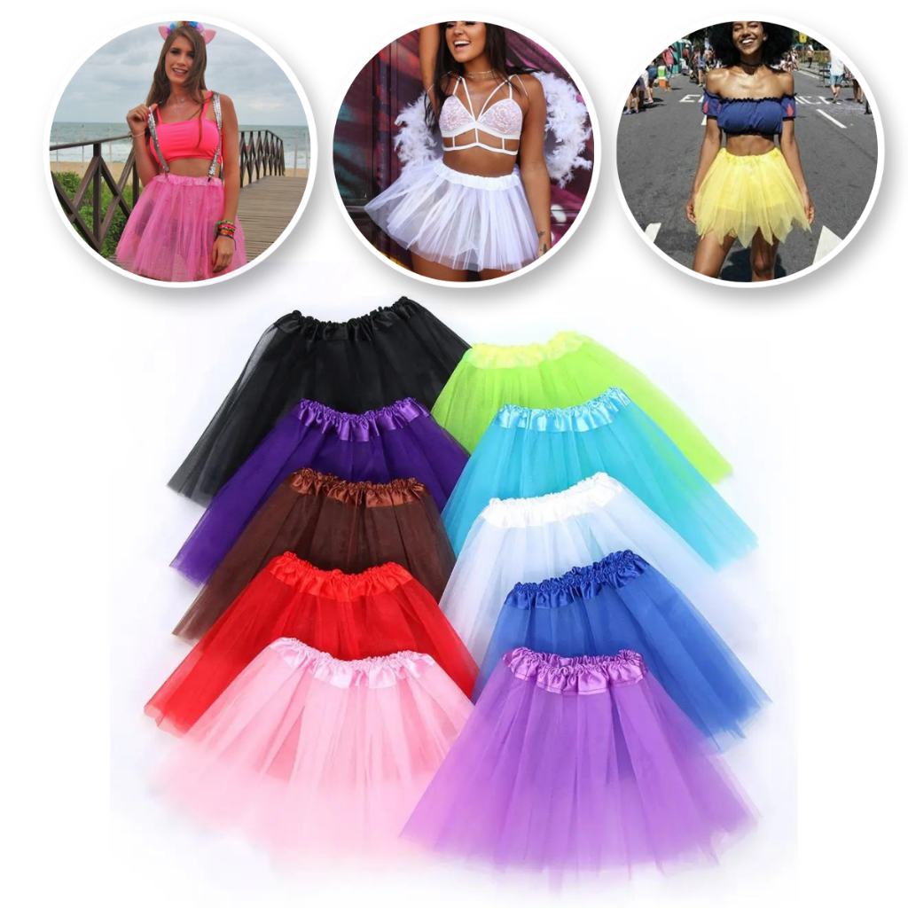 Saia de Tule Lisa Ballet para Festas e Carnaval para Fantasias e ...