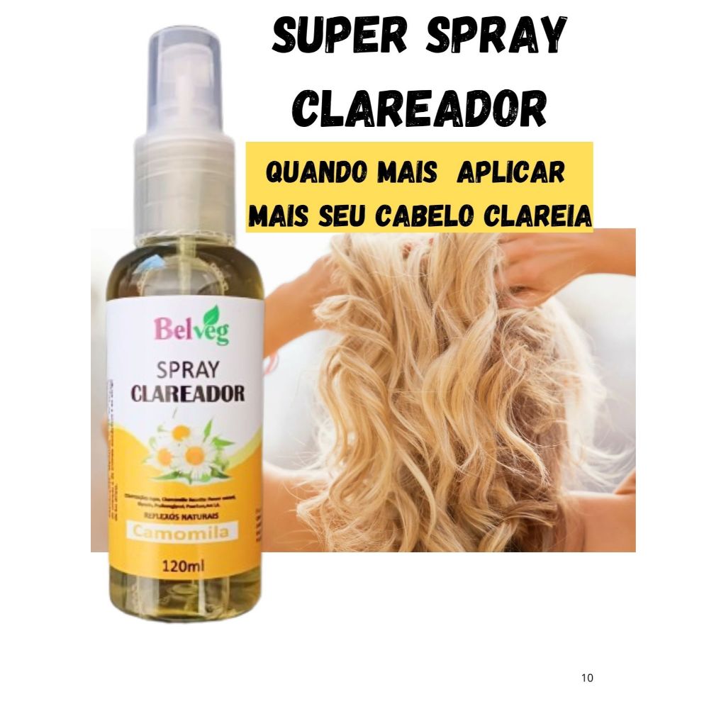 Super Clareador Spray 120ml Reflexos Naturais clareia os cabelos Não ...