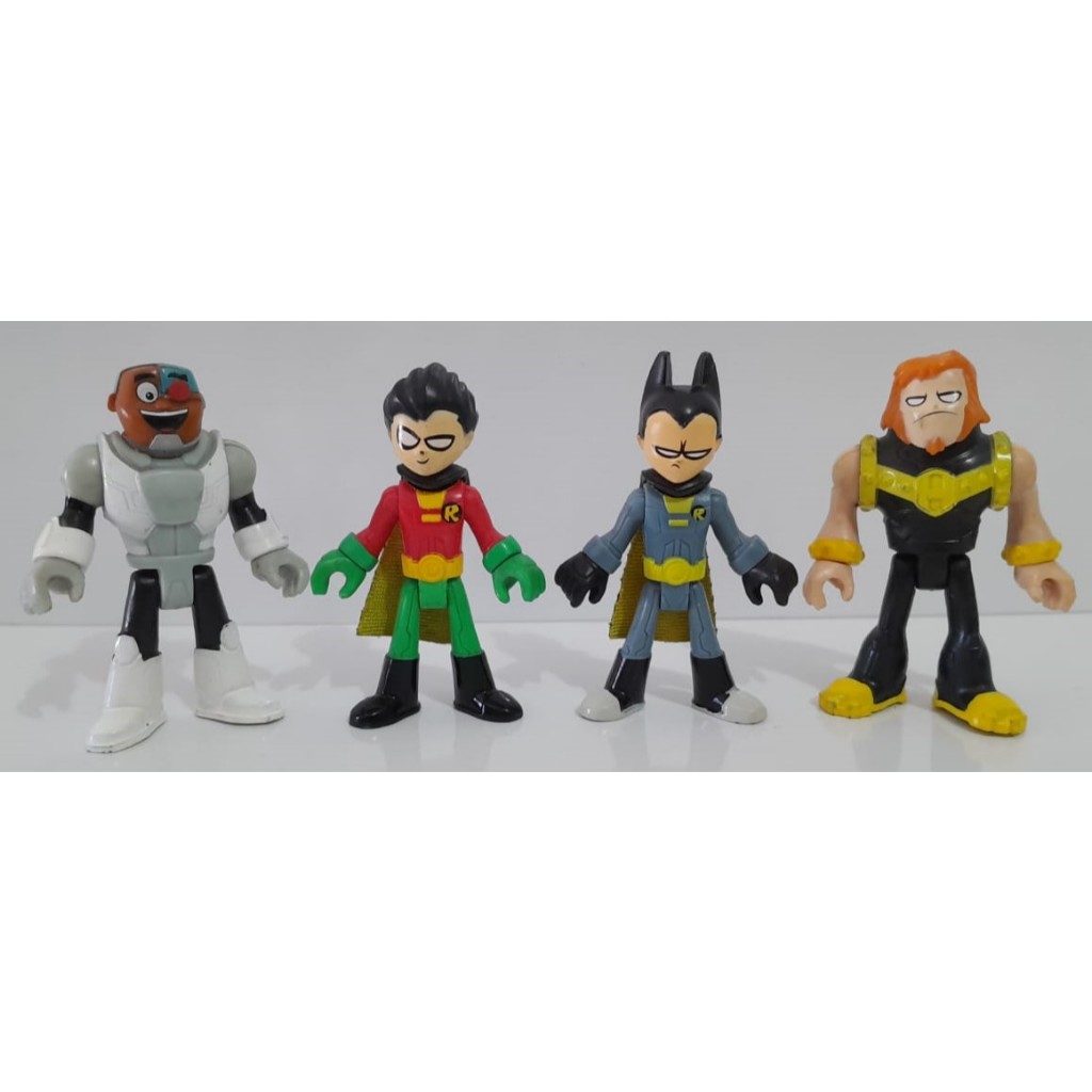 Bonecos em Miniatura Articulados dos Personagens - Os Jovem Titãs ...