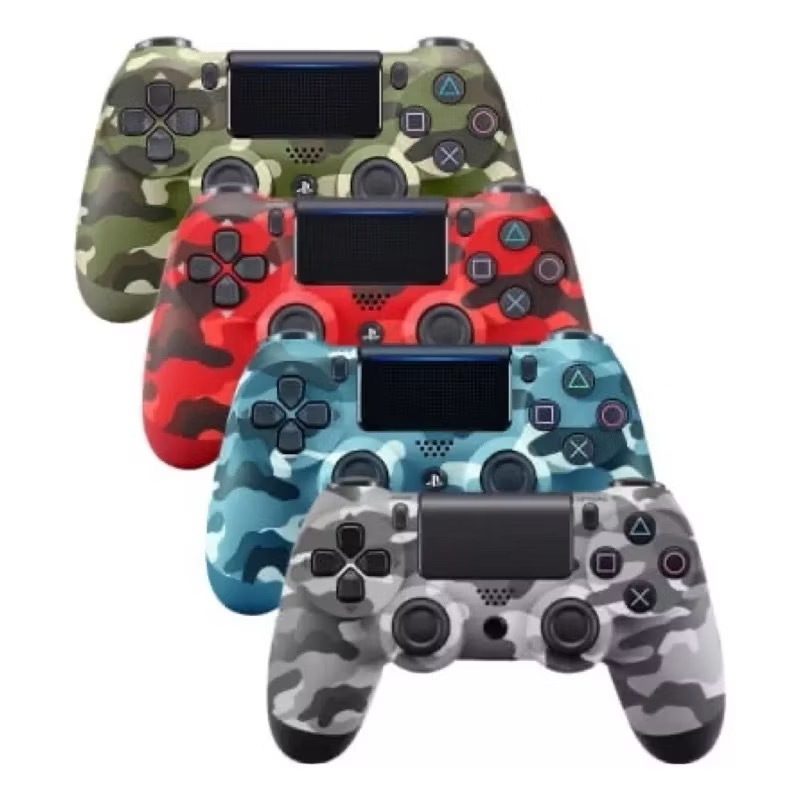 Controle Camuflado Sem Fio Ps4 Joystick Com Cabo Carregável