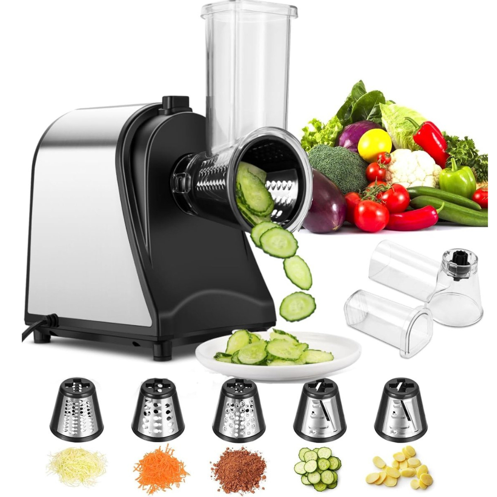 Cortador Elétrico Automático de Vegetais Ralador Aço inoxidá
