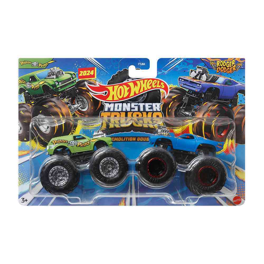 Hot Wheels - Monster Trucks 1:64 - Pack com 2 - Poison Pinto Vs