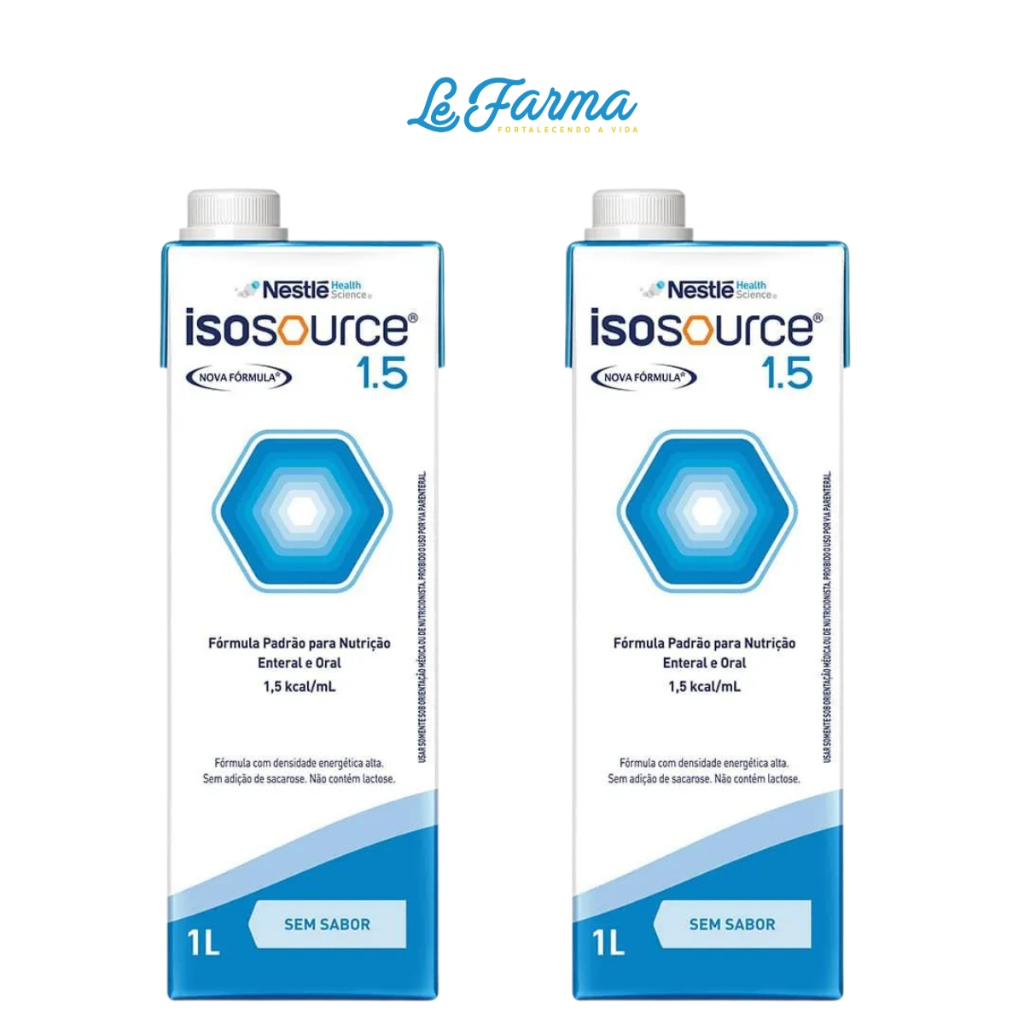 KIT COM 2 UNIDADES 1L ISOSOURCE 1.5 SEM SABOR - NESTLÉ | Shopee Brasil