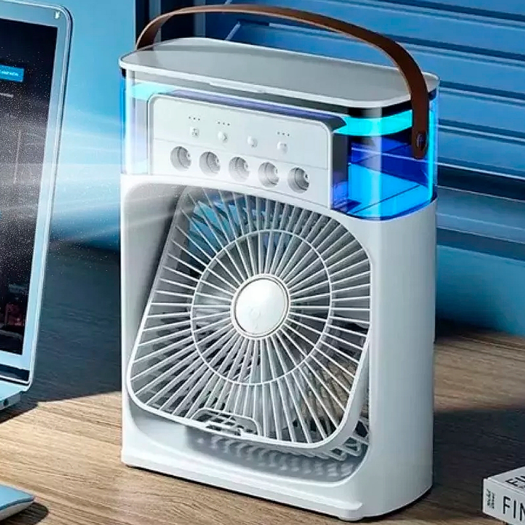 Mini Ar Condicionado Portátil Arctic Air Cooler Umidificador Climatizador Luz Led USB / Ar puro
