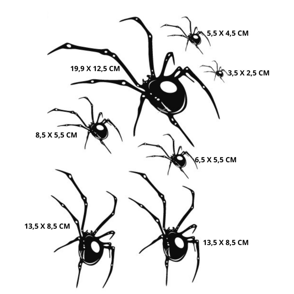 Kit C/7 UN - Adesivos de Aranha: Perfeito para Sua Bike, Moto ou ...