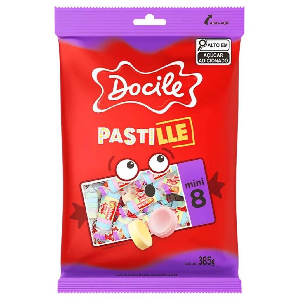 Pastilha Bala Pastille Sortida Mini 8 385g Docile | Shopee Brasil