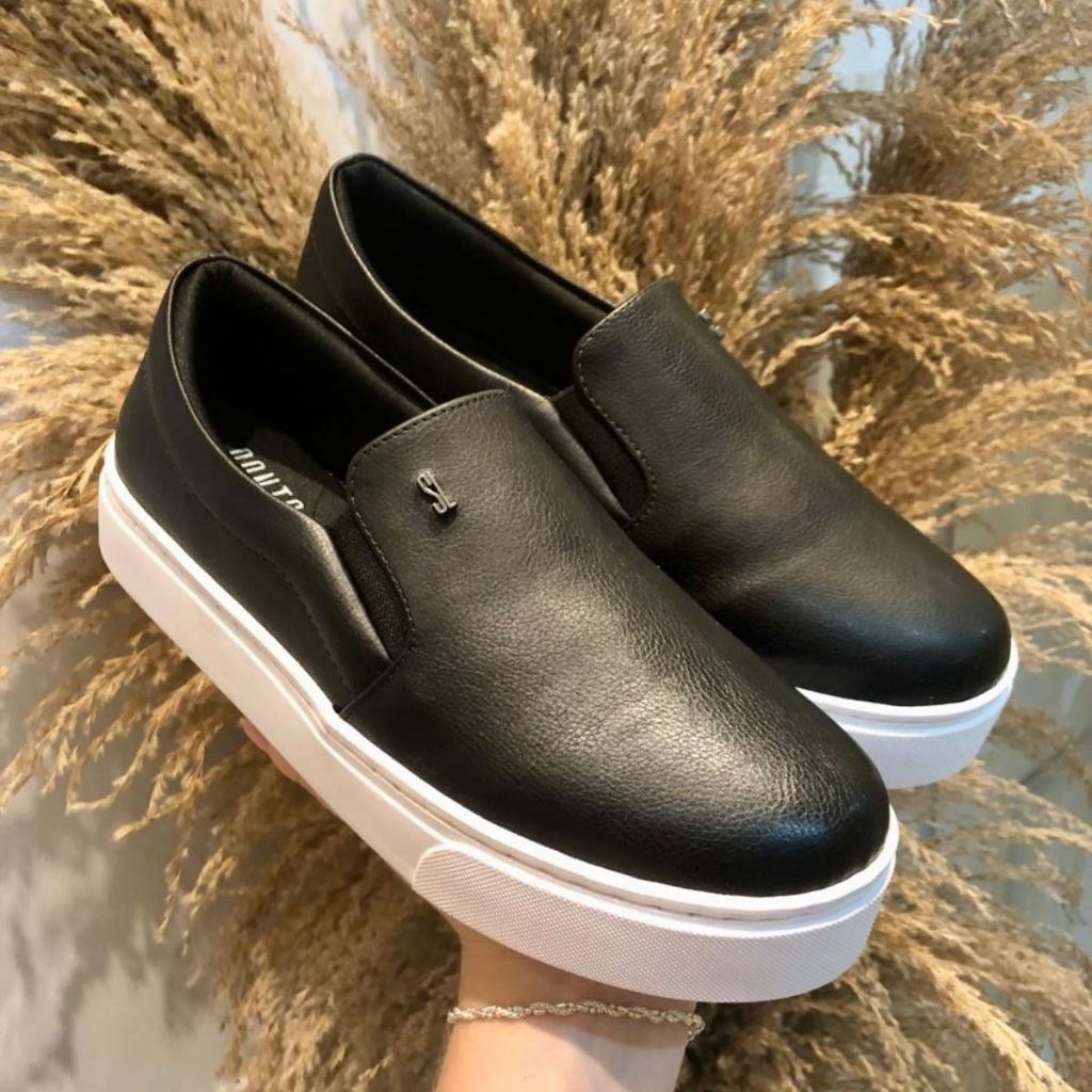 TENIS FEMININO SLIP ON SANTA LOLLA NEW PELE ORIGINAL