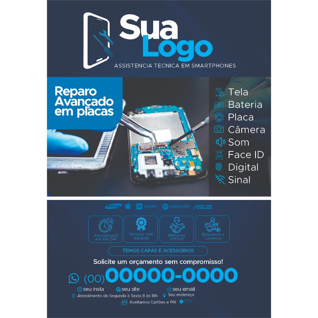 Panfletos Flyer Personalizados 10x15 / Assistência Técnica
