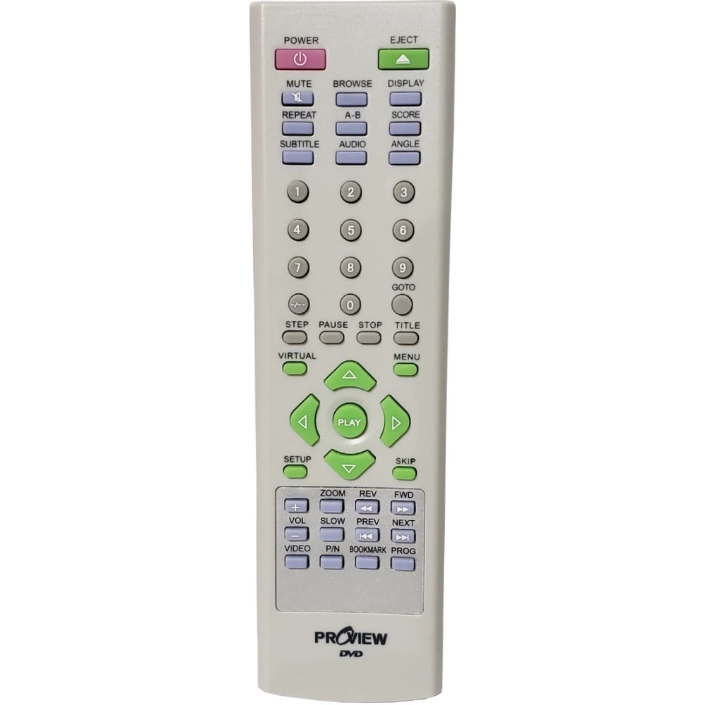 Controle Compatível DVD Proview Excess RC-206 DVP-203 CR-2258 C0790 ...