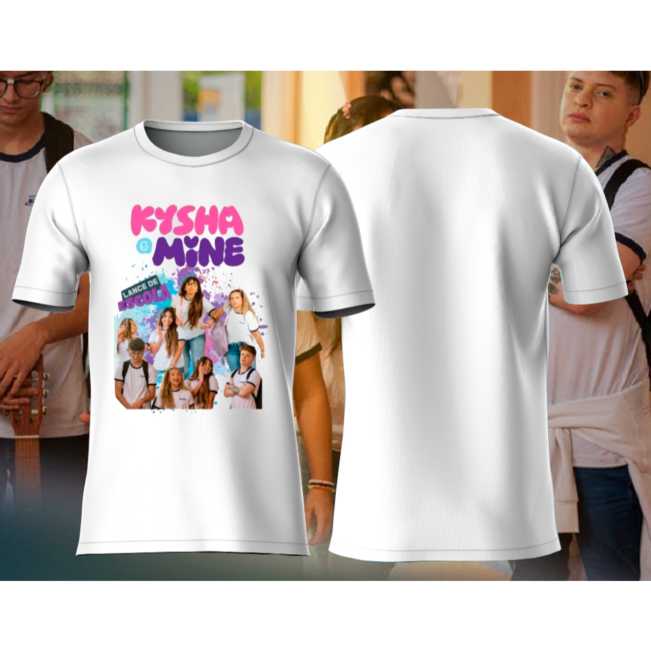 Camiseta Infantil ou Adulta - Kisha e Mine LANCE DE ESCOLA