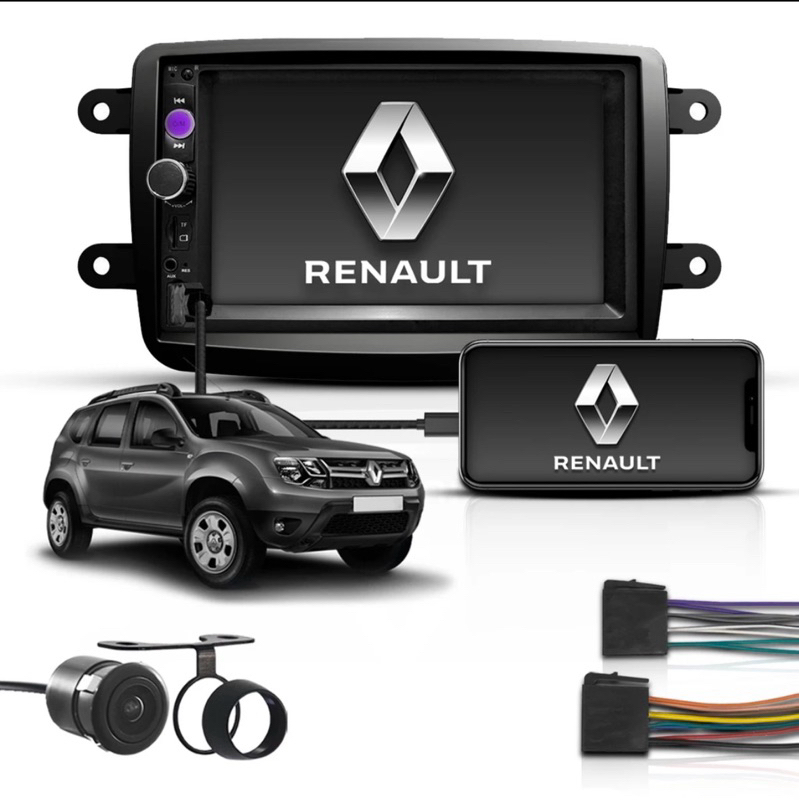 Kit Multimidia Mp5 Renault Duster Kwid Logan Sandero Bluetooth ...