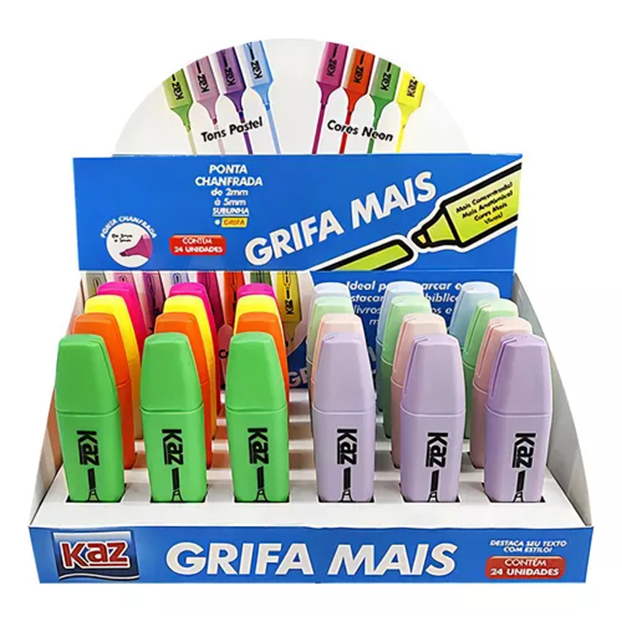 Marca Texto Grifar Cores Tom Paste / Cores Neon 24 Unidade | Shopee Brasil